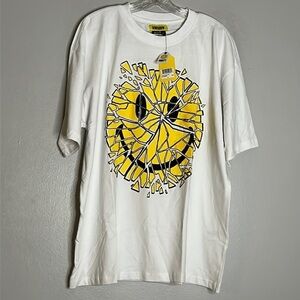 Chinatown Market Broken Glass Yellow Smiley Short sleeve T-shirt XL unisex tee